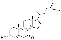 Methyl 7-keto-3alpha-hydroxy-5beta-cholanoate molecular structure (CAS 10538-59-7)