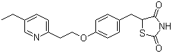 5-[4-[2-(5-Ethyl-2-pyridyl)ethoxy]benzyl]-2,4-thiazolidinedione molecular structure (CAS 105390-47-4)