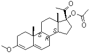 17-(乙酰氧基)-3-甲氧基孕甾-3,5-二烯-20-酮分子结构 (CAS 1054-64-4)