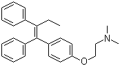 结构式 CAS# 10540-29-1, 他莫昔芬; (Z)-2-[4-(1,2-二苯基-1-丁烯)苯氧基]-N,N-二甲基乙胺