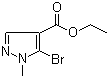 5-溴-1-甲基-1H-吡唑-4-甲酸乙酯分子结构 (CAS 105486-72-4)
