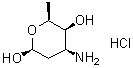 3-Amino-2,3,6-trideoxy-beta-L-lyxo-hexopyranose hydrochloride molecular structure (CAS 105497-63-0)