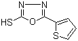 结构式 CAS# 10551-15-2, 5-(2-噻吩基)-1,3,4-恶二唑-2-硫醇