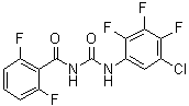 N-[[(5-Chloro-2,3,4-trifluorophenyl)amino]carbonyl]-2,6-difluorobenzamide molecular structure (CAS 105534-54-1)