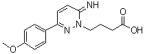 6-Imino-3-(4-methoxyphenyl)-1(6H)-pyridazinebutanoic acid molecular structure (CAS 105538-73-6)