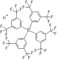 Potassium tetrakis[3,5-bis(trifluoromethyl)phenyl]borate molecular structure (CAS 105560-52-9)