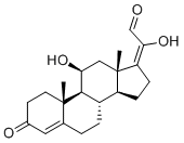(11β,17E)-11,20-Dihydroxy-3-oxopregna-4,17-dien-21-al molecular structure (CAS 105562-12-7)