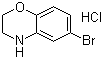structure of CAS# 105655-01-4, 6-Bromo-3,4-dihydro-2H-benzo[1,4]oxazine hydrochloride