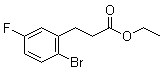 structure of CAS# 1057674-00-6, 2-Bromo-5-fluorobenzenepropanoic acid ethyl ester