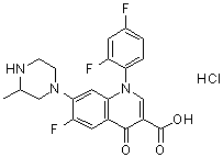 结构式 CAS# 105784-61-0, 替马沙星盐酸盐