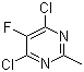 structure of CAS# 105806-13-1, 2-Methyl-4,6-dichloro-5-fluoropyrimidine;4,6-Dichloro-5-fluoro-2-methylpyrimidine