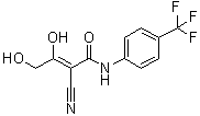 (2Z)-2-Cyano-3,4-dihydroxy-N-[4-(trifluoromethyl)phenyl]-2-butenamide molecular structure (CAS 1058722-45-4)