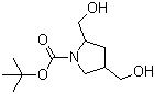 2,4-二(羟甲基)-1-吡咯烷羧酸叔丁酯分子结构 (CAS 1058737-58-8)