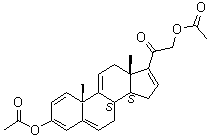 3,21-二(乙酰氧基)孕甾-1,3,5,9(11),16-五烯-20-酮分子结构 (CAS 1058744-83-4)