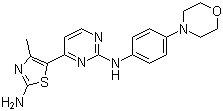 4-(2-Amino-4-methyl-5-thiazolyl)-N-[4-(4-morpholinyl)phenyl]-2-pyrimidinamine molecular structure (CAS 1059105-22-4)