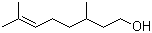 structure of CAS# 106-22-9, Citronellol;beta-Citronellol; 2,3-Dihydrogeraniol; 3,7-Dimethyl-6-octen-1-ol