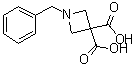 1-苄基-3,3-吖丁啶二甲酸分子结构 (CAS 106014-87-3)