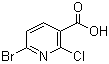 6-Bromo-2-chloro-3-pyridinecarboxylic acid molecular structure (CAS 1060815-67-9)
