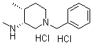 (3R,4R)-N,4-Dimethyl-1-(phenylmethyl)-3-piperidinamine hydrochloride molecular structure (CAS 1062580-52-2)