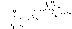 6,7,8,9-Tetrahydro-3-[2-[4-(6-hydroxy-1,2-benzisoxazol-3-yl)-1-piperidinyl]ethyl]-2-methyl-4H-pyrido[1,2-a]pyrimidin-4-one molecular structure (CAS 106266-11-9)