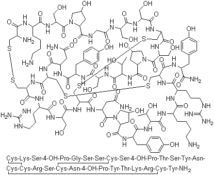 structure of CAS# 106375-28-4, omega-Conotoxin G VIA;SNX 124