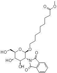 9-[[2-Deoxy-2-(1,3-dihydro-1,3-dioxo-2H-isoindol-2-yl)-beta-D-glucopyranosyl]oxy]nonanoic acid methyl ester molecular structure (CAS 106445-25-4)