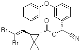 (1S,3R)-3-(2,2-Dibromoethenyl)-2,2-dimethylcyclopropanecarboxylic acid (R)-cyano(3-phenoxyphenyl)methyl ester molecular structure (CAS 106454-65-3)