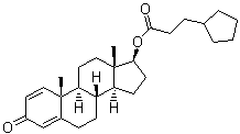 17beta-Hydroxy-androsta-1,4-dien-3-one cyclopentanepropionate molecular structure (CAS 106505-90-2)