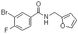 3-Bromo-4-fluoro-N-(2-furanylmethyl)benzamide molecular structure (CAS 1065074-07-8)