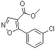 5-(3-Chlorophenyl)-4-isoxazolecarboxylic acid methyl ester molecular structure (CAS 1065074-27-2)