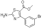 2-Amino-4-(3-bromophenyl)-5-thiazolecarboxylic acid methyl ester molecular structure (CAS 1065074-63-6)