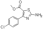 structure of CAS# 1065074-65-8, 2-Amino-4-(4-chlorophenyl)-5-thiazolecarboxylic acid methyl ester
