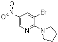 3-Bromo-5-nitro-2-(1-pyrrolidinyl)pyridine molecular structure (CAS 1065074-81-8)