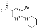 3-Bromo-5-nitro-2-(1-piperidinyl)pyridine molecular structure (CAS 1065074-87-4)