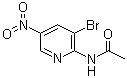 结构式 CAS# 1065074-93-2, N-(3-溴-5-硝基吡啶-2-基)乙酰胺