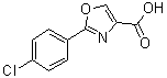 2-(4-Chlorophenyl)-4-oxazolecarboxylic acid molecular structure (CAS 1065102-51-3)