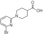 结构式 CAS# 1065484-33-4, 1-(6-溴-2-吡啶基)-4-哌啶甲酸