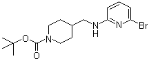 4-[[(6-Bromo-2-pyridinyl)amino]methyl]-1-piperidinecarboxylic acid tert-butyl ester molecular structure (CAS 1065484-37-8)