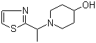结构式 CAS# 1065484-58-3, 1-[1-(2-噻唑基)乙基]-4-哌啶醇