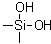 二甲基硅烷二醇分子结构 (CAS 1066-42-8)