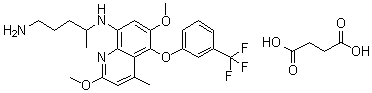 Tafenoquine succinate molecular structure (CAS 106635-81-8)