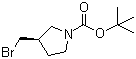 structure of CAS# 1067230-64-1, (3S)-3-(Bromomethyl)-1-pyrrolidinecarboxylic acid tert-butyl ester