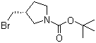 结构式 CAS# 1067230-65-2, (3R)-3-溴甲基-1-吡咯烷甲酸叔丁酯