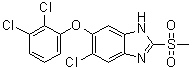 Triclabendazole sulfone molecular structure (CAS 106791-37-1)