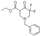 5,5-Difluoro-4-oxo-1-(phenylmethyl)-3-piperidinecarboxylic acid ethyl ester molecular structure (CAS 1067915-34-7)