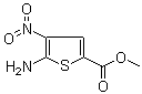 结构式 CAS# 106850-17-3, 5-氨基-4-硝基-2-噻吩羧酸甲酯