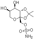 2,3-O-(1-甲基亚乙基)-beta-D-吡喃果糖1-氨基磺酸酯分子结构 (CAS 106881-41-8)