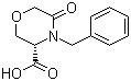 结构式 CAS# 106910-79-6, (S)-4-苄基-5-氧代吗啉-3-羧酸