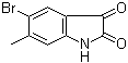 structure of CAS# 106976-23-2, 5-Bromo-6-methylisatin;5-Bromo-6-methyl-1H-indole-2,3-dione