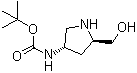 N-[(3S,5R)-5-(Hydroxymethyl)-3-pyrrolidinyl]carbamic acid tert-butyl ester molecular structure (CAS 1070295-74-7)